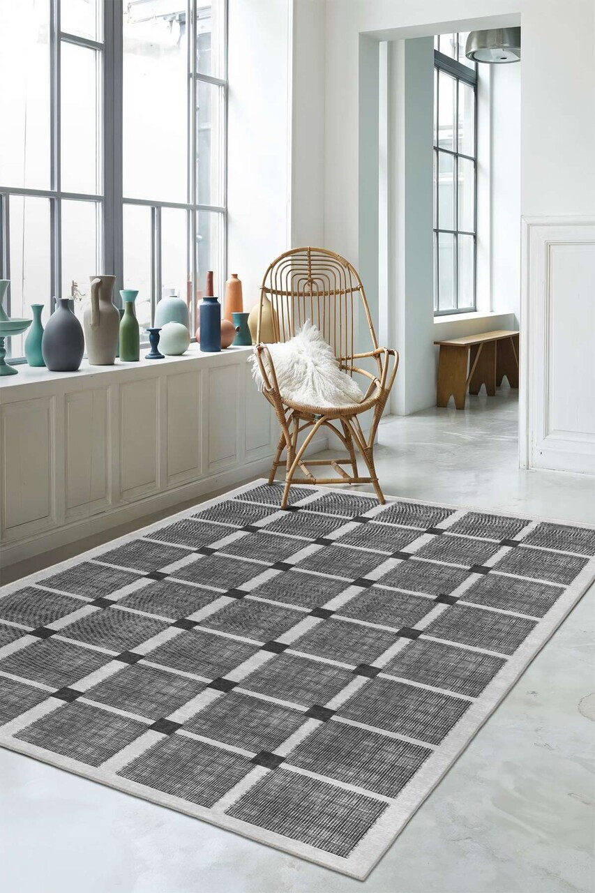 Covor, Sftkece008, 140x220 cm, Negru — imaginea 4