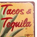 Placuta decorativa Tacos & Tequilla, Creaciones Meng, 30x30 cm, fier