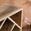 Suport 8 sticle de vin, Sjal Mango, Homla 33x15x33 cm, lemn, natur