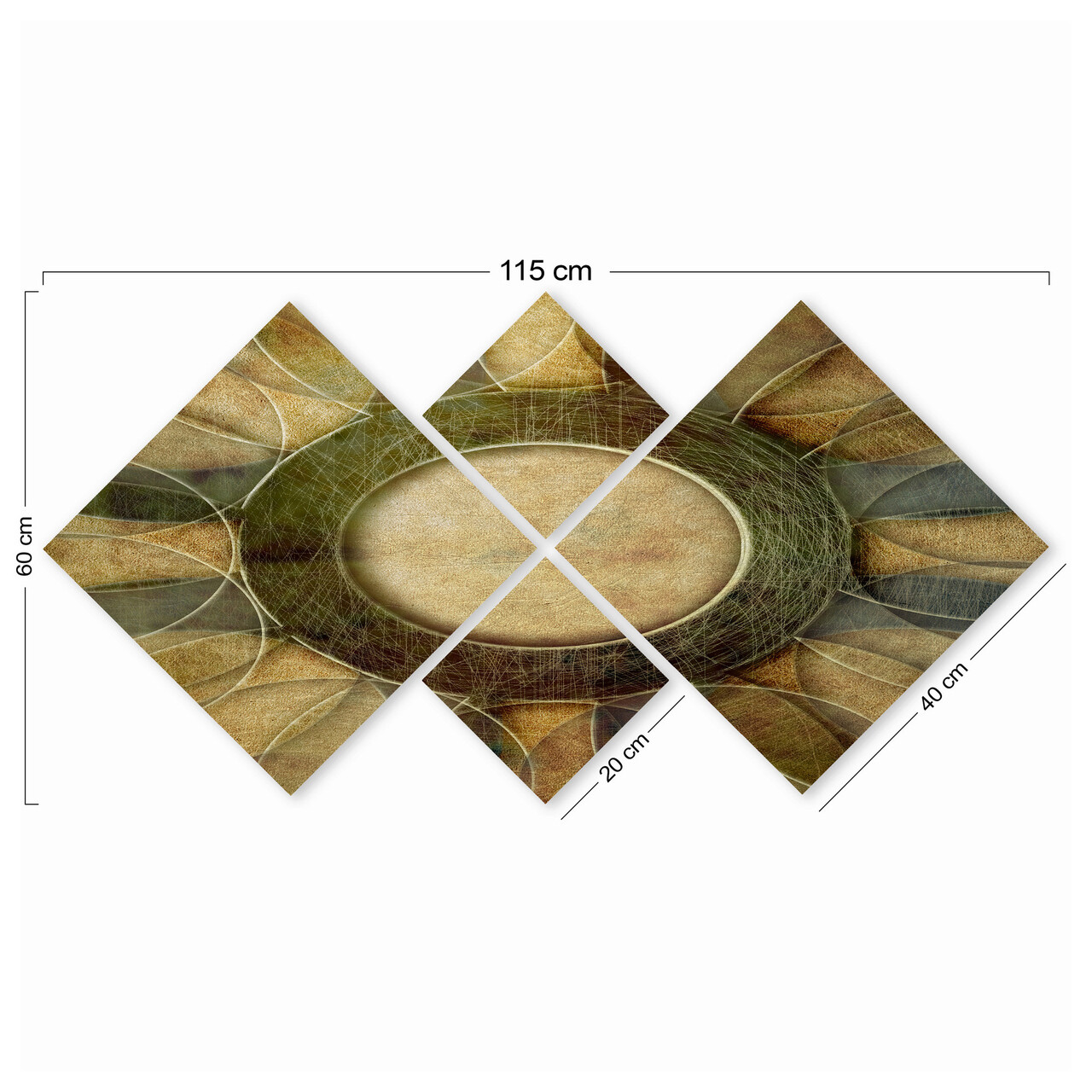 Set 4 tablouri decorative, 4MDF1047595, MDF, Imprimat UV, Multicolor
