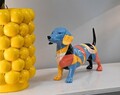 Figurina decorativa Dog Rubic, Mauro Ferretti, 28x8x25 cm, polirasina, multicolor