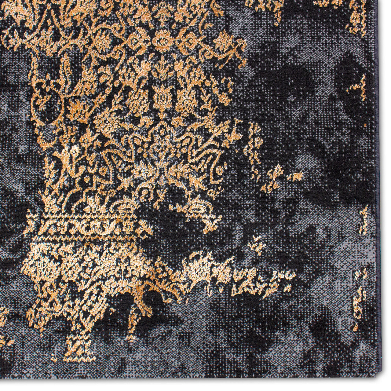 Covor, E1837, 200x290 cm, Poliester, Antracit / Aur - 3 | YEO