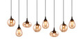 Lustra Lumina, TRIO, 115x20x150 cm, 40W, 8x E14, metal, negru mat
