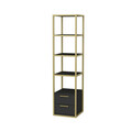 Corp biblioteca, Retricy, Robbins, 39x39x160 cm, PAL, Aur/Antracit