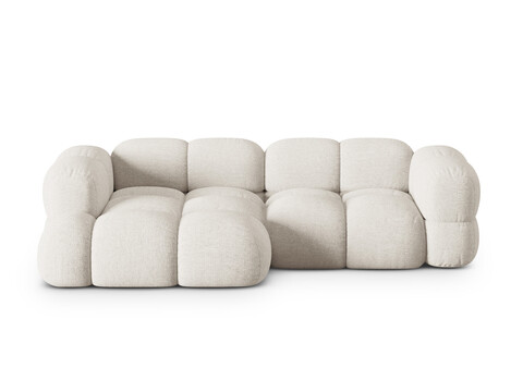 Coltar stanga 3 locuri, Loretto, Cosmopolitan Design, 250x147x68 cm, tesatura structurata, bej