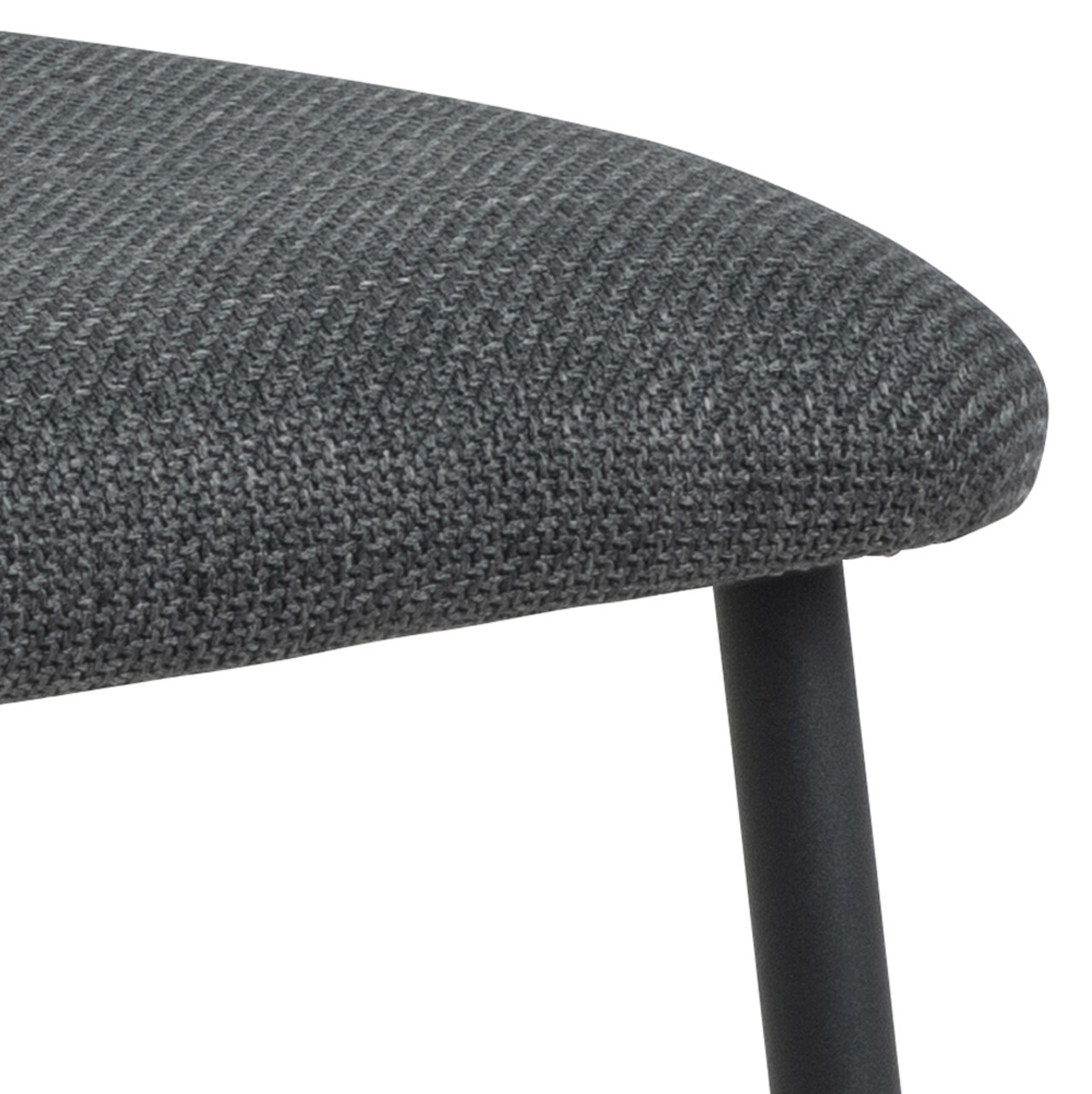 Scaun Denise, Actona, 43.5x53x78.5 cm, tesatura structurata/otel, gri inchis - view 2