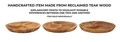 Sculptura decorativa / vas decorativ Tray, Mauro Ferretti, 25.5x25.5x3 cm, tec reciclat, lucrat manual, model unicat, maro