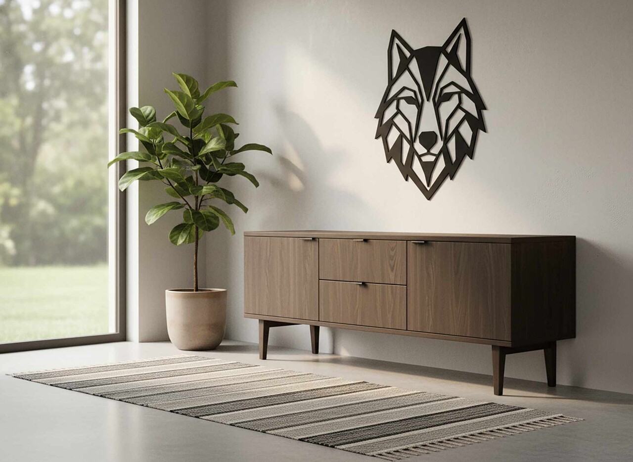 Tablou decorativ, Ruka, Dimensiuni: 55 x 68 cm, Alb/Negru - view 2