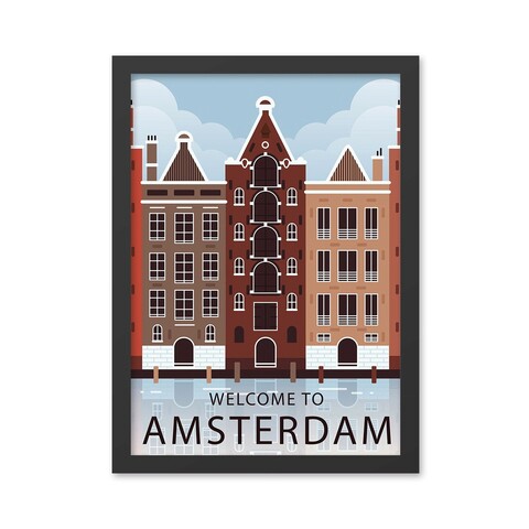 Tablou decorativ, Amsterdam 2 (40 x 55), MDF , Polistiren, Multicolor