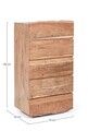 Comoda TV Manchester, Bizzotto, 195x38x60 cm, lemn de mango/otel