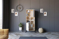 Corp biblioteca, Puqa Design, Otranto, 58.6x160x30 cm, PAL, Stejar Safir / Alb