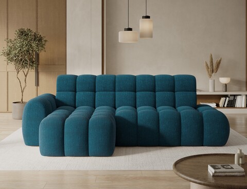 Coltar extensibil dreapta 3 locuri ELTAP, Ceedro, 283x165x98 cm, lemn/poliester, albastru inchis