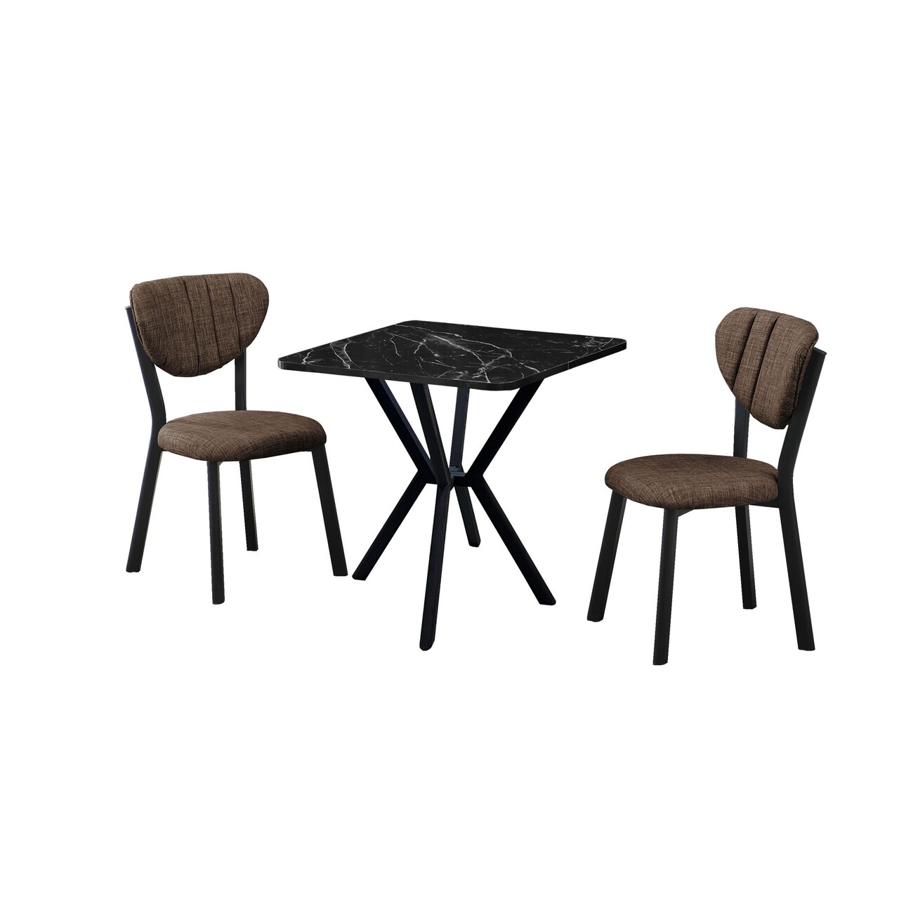 Set masa extensibila si scaune, 3 piese, Hanah Home, Elma, Maro / Negru - view 2