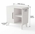 Noptiera, Hanah Home, Rose, 55.5x59.5x33 cm, Alb