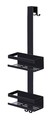 Etajera suspendata pentru baie cu 2 rafturi Bribano Duo, Wenko, 23x18x71 cm, inox, negru