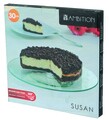Suport rotativ pentru tort Susan, Ambition, 30 cm, sticla