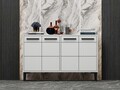 Consola, Odessa, Stria, 120x30x75 cm, PAL, Alb