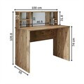 Birou, Hanah Home, 2635, 100x105.8x55 cm, PAL MELAMINAT, Maro