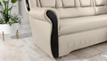 Coltar extensibil dreapta 3 locuri ELTAP, L-056, Lord, 243x180x112 cm, lemn/poliester, crem/negru