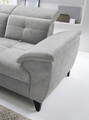 Coltar extensibil stanga 5 locuri ELTAP, LT-04RAQ, Inferne, 297x210x107 cm, lemn/poliester, gri deschis