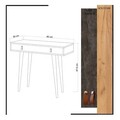 Bufet, Mod Design, Illas, 80x87.6x30 cm, Stejar / Gri închis