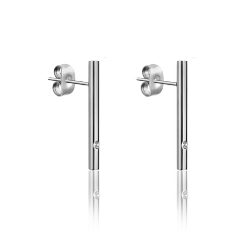 Cercei, Emily Westwood, Silver Minimal Crystal, inox, argintiu