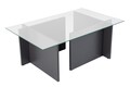 Masuta de cafea, Nordure, Vetrino, 105x40x65 cm, Sticla temperata , Antracit