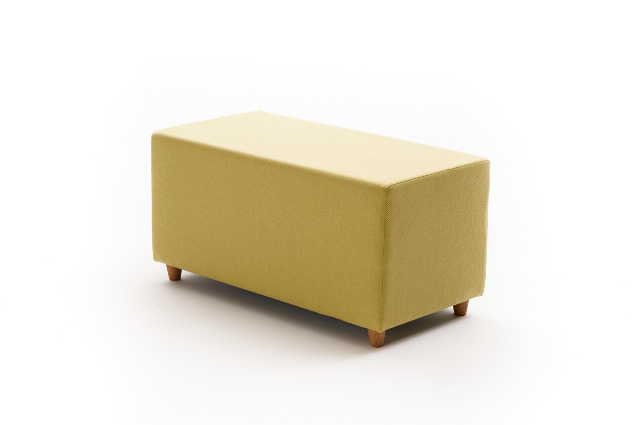 Taburet, Atelier del Sofa, 825BLC5188, Lemn, Galben - view 4