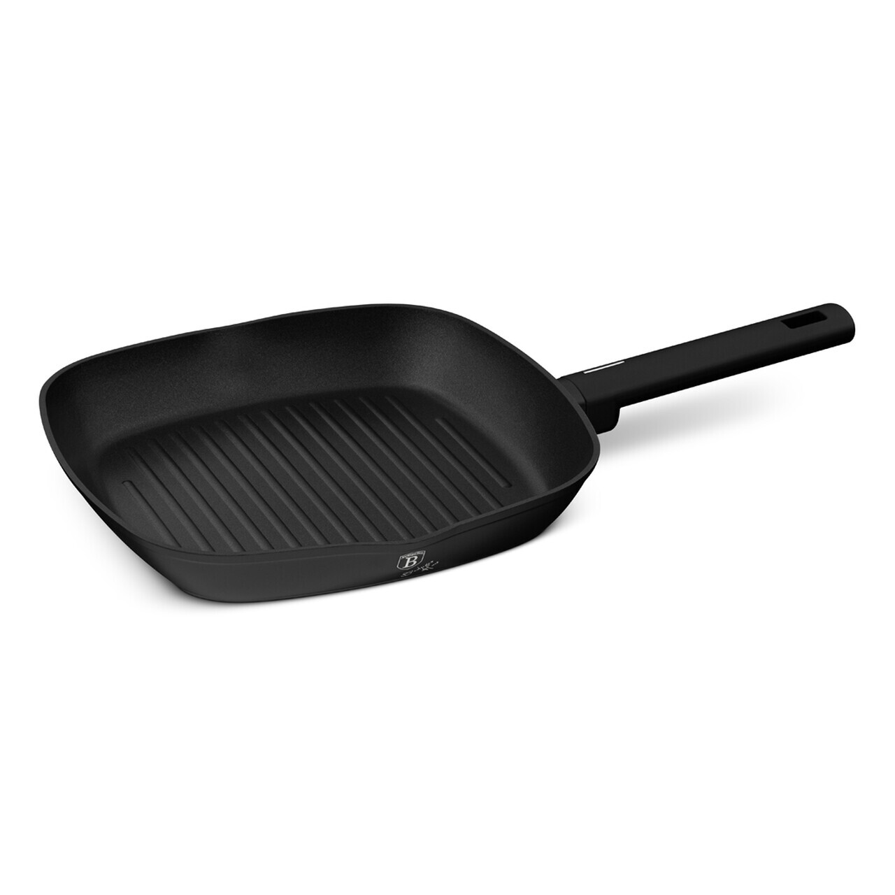 Tigaie grill Berlinger Haus, Matte Black, 28 cm, 2.1 L, aluminiu forjat, negru - imagine 3