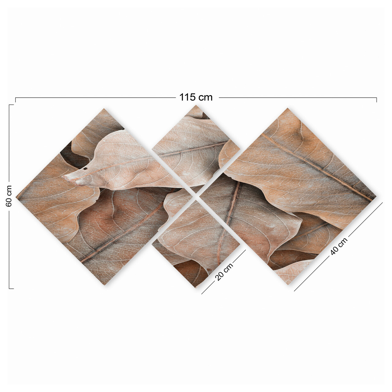 Set 4 tablouri decorative, 4MDF2453407, MDF, Imprimat UV, Multicolor