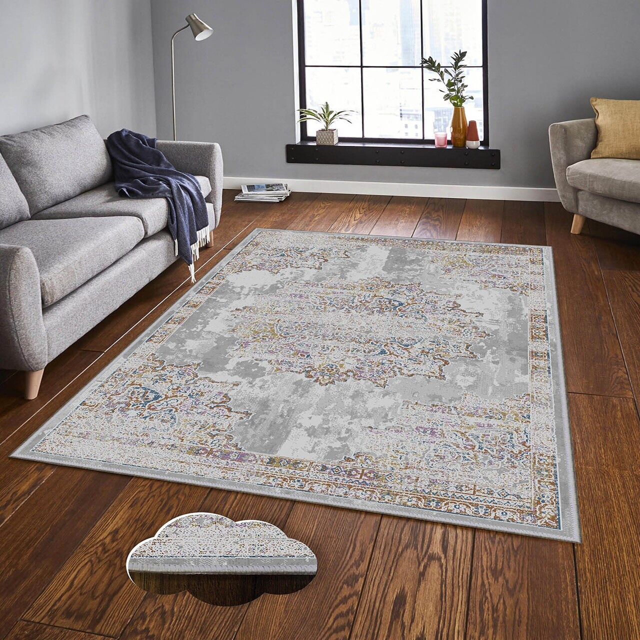 Covor Eexfab1191 160x230 cm Poliester Multicolor