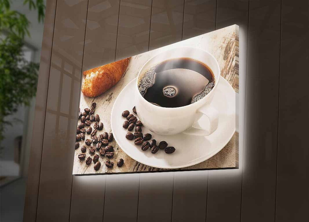 Tablou decorativ cu lumina LED, 4570KDACT-001, PÂNZĂ DIN PIELE ÎNTOARSĂ, Dimensiune: 45 x 70 cm, Multicolor — imaginea 3
