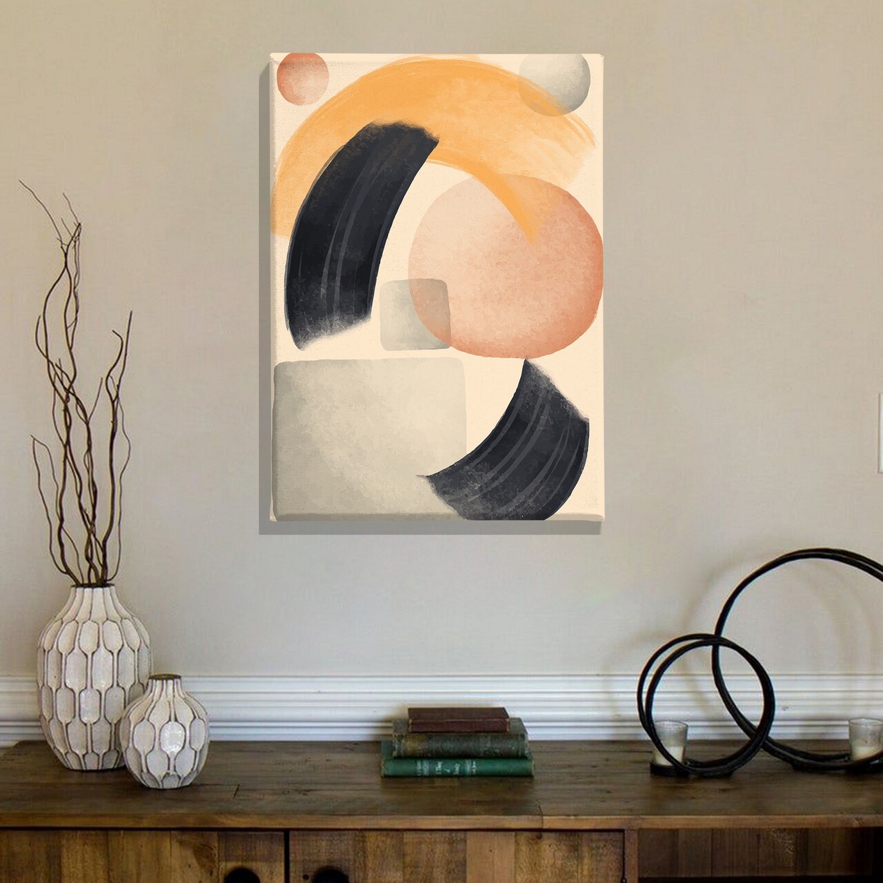 Tablou decorativ ASR_CNV25-27 Cadru: 100% lemn (Grosime: 2 x 3 cm) Multicolor