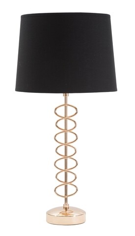 Lampa de masa, Mauro Ferretti, 30×61.5 cm, fier, auriu/negru