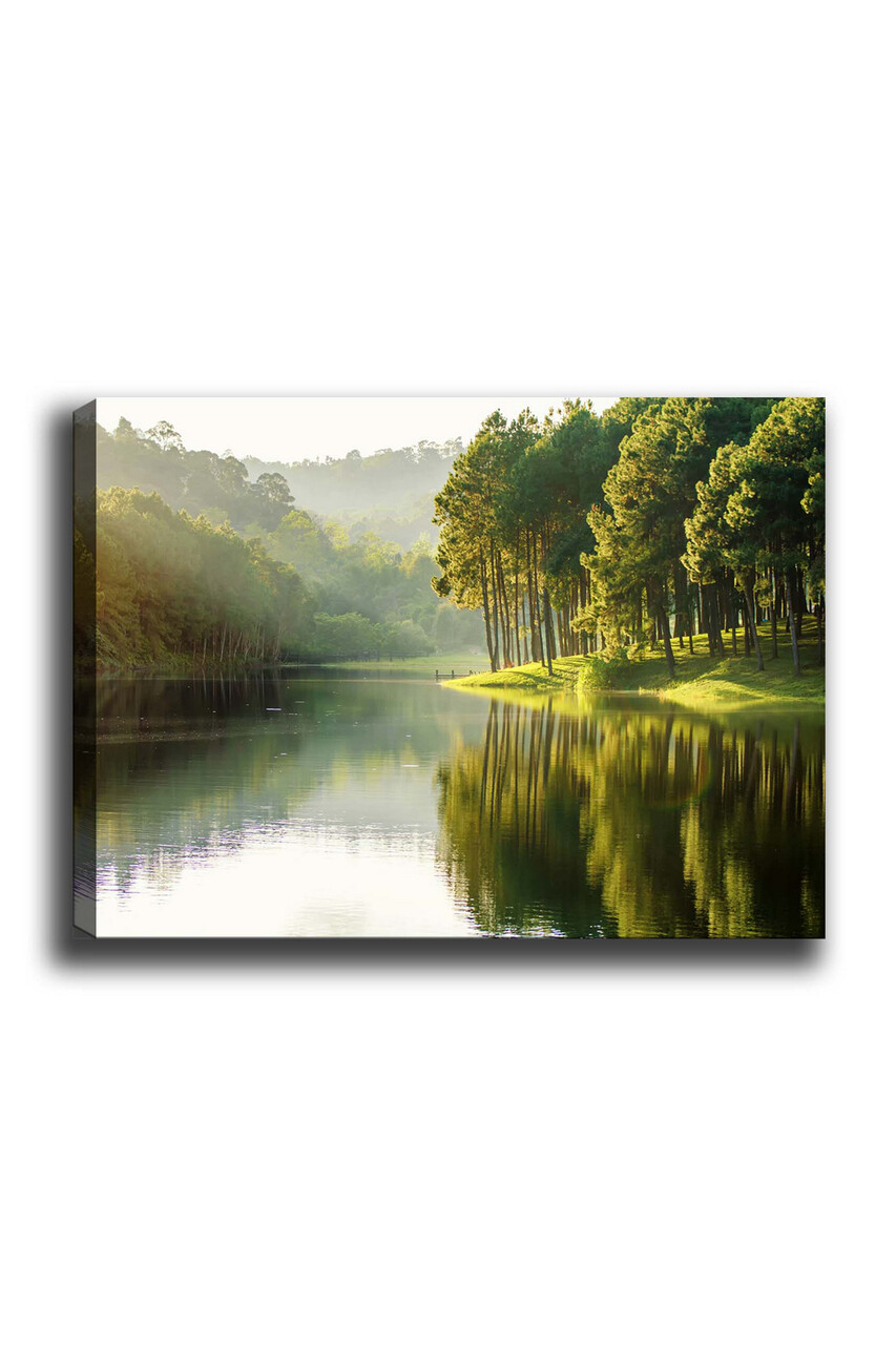 Tablou decorativ, Kanvas Tablo (70 x 100), Cadru: 100% LEMN (grosime: 3 cm), Multicolor - view 2