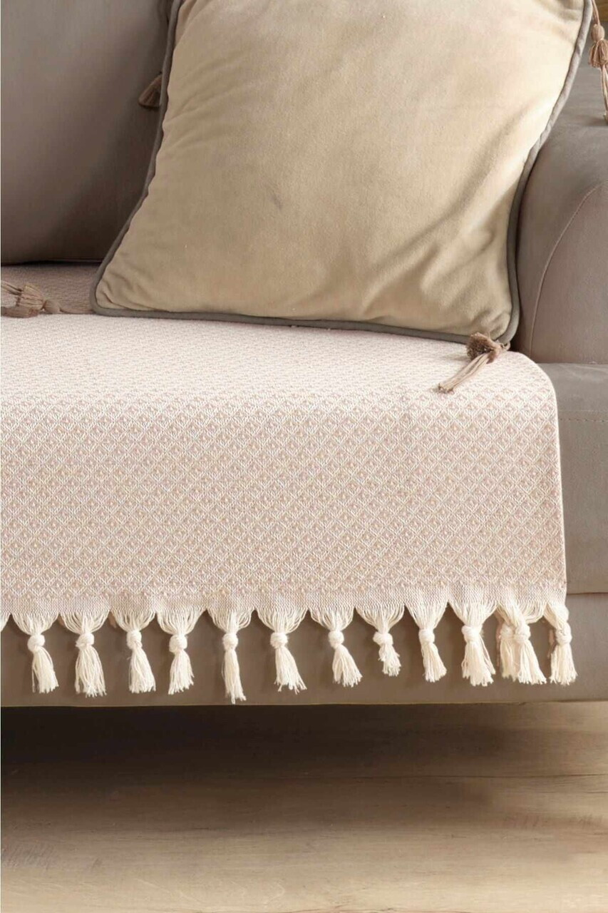 Cuvertura de pat, L'essentiel Maison, 115, Bumbac, Bej — imaginea 2