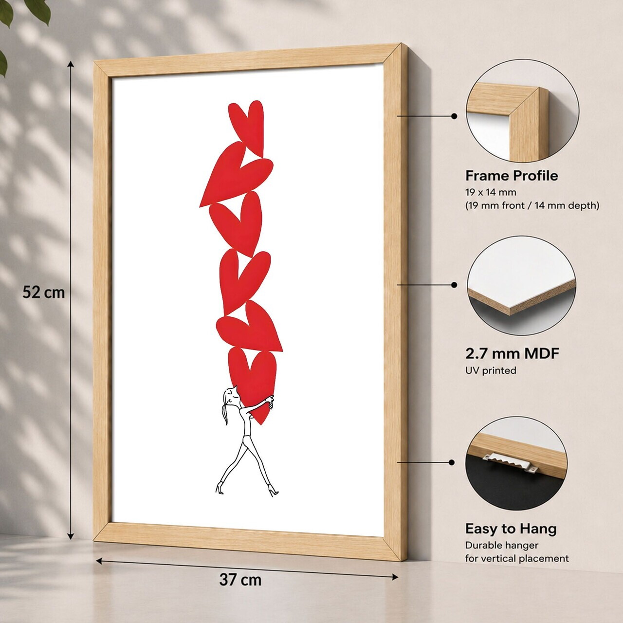 Tablou decorativ, 3752AACT-040, Fundal: 100% MDF (Grosime: 2,7 mm) Vopsire: Imprimare UV, Multicolor — imaginea 2