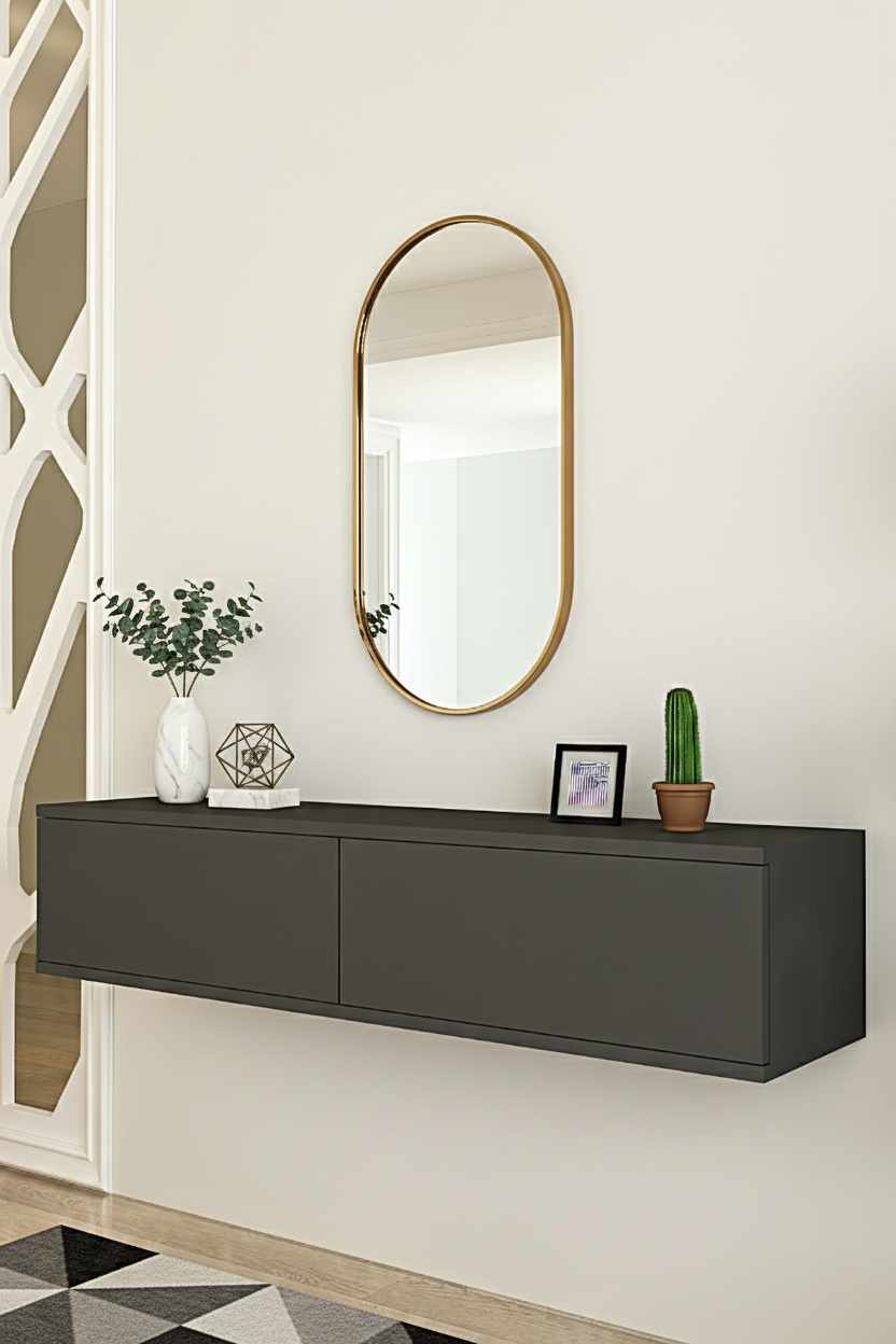 Dulap, Hanah Home, Didema, 120x25.5x30 cm, Antracit