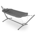 Hamac cu suport metalic, Galdo, L.305 l.105 cm, otel/poliester, gri