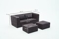 Canapea extensibilă cu 2 locuri, Balcab Home, 825BLC5402, Material: 100% ȘENILĂ, Antracit
