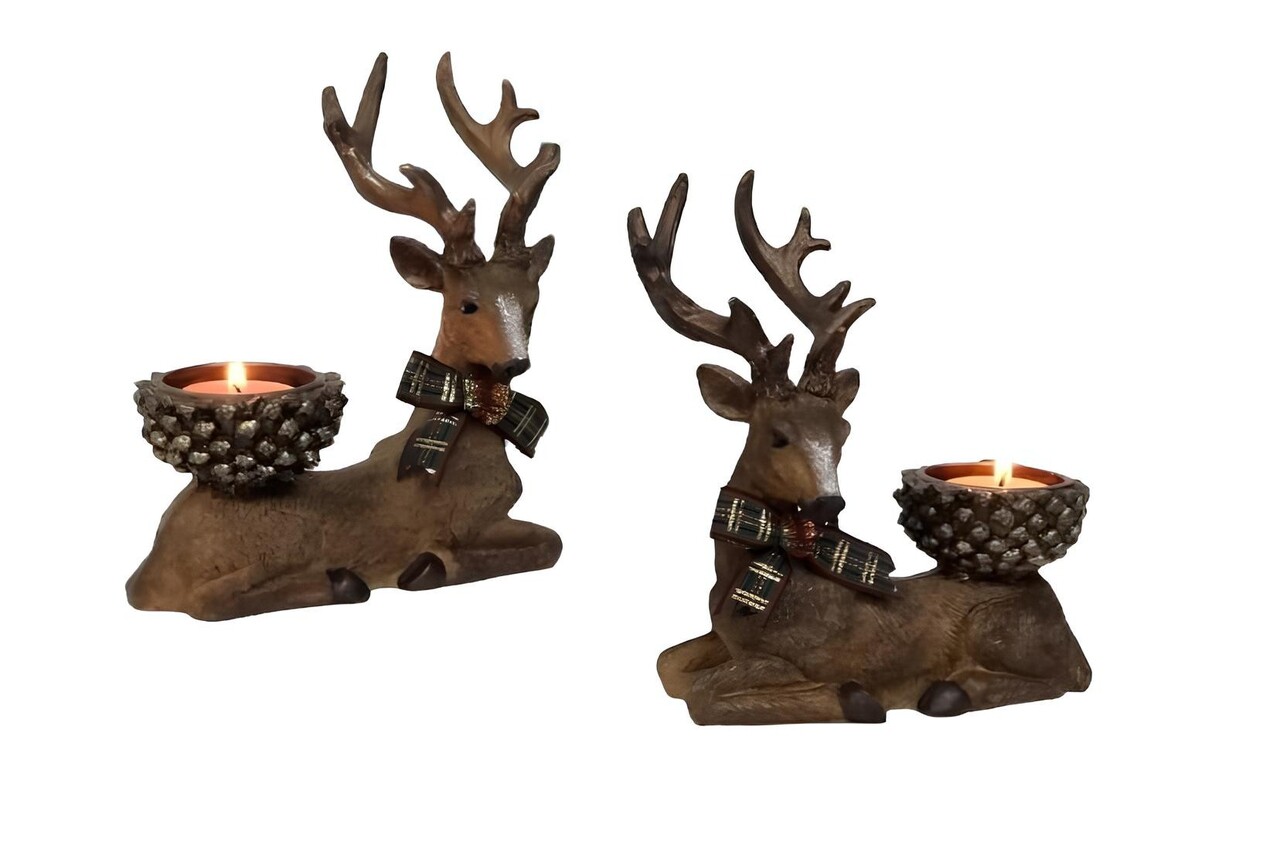 Set suporturi lumanari, CY0687, Poliester, Maro