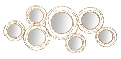Decoratiune de perete Mirrors Gold, Mauro Ferretti, 124.5×53.5 cm, fier, auriu