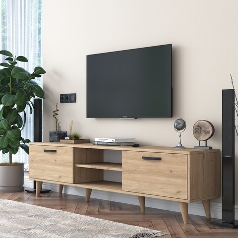 Comoda TV, Wren, A5 – 394, 180 x 48.3 x 35 cm, pal melaminat, nuc mezoni.ro