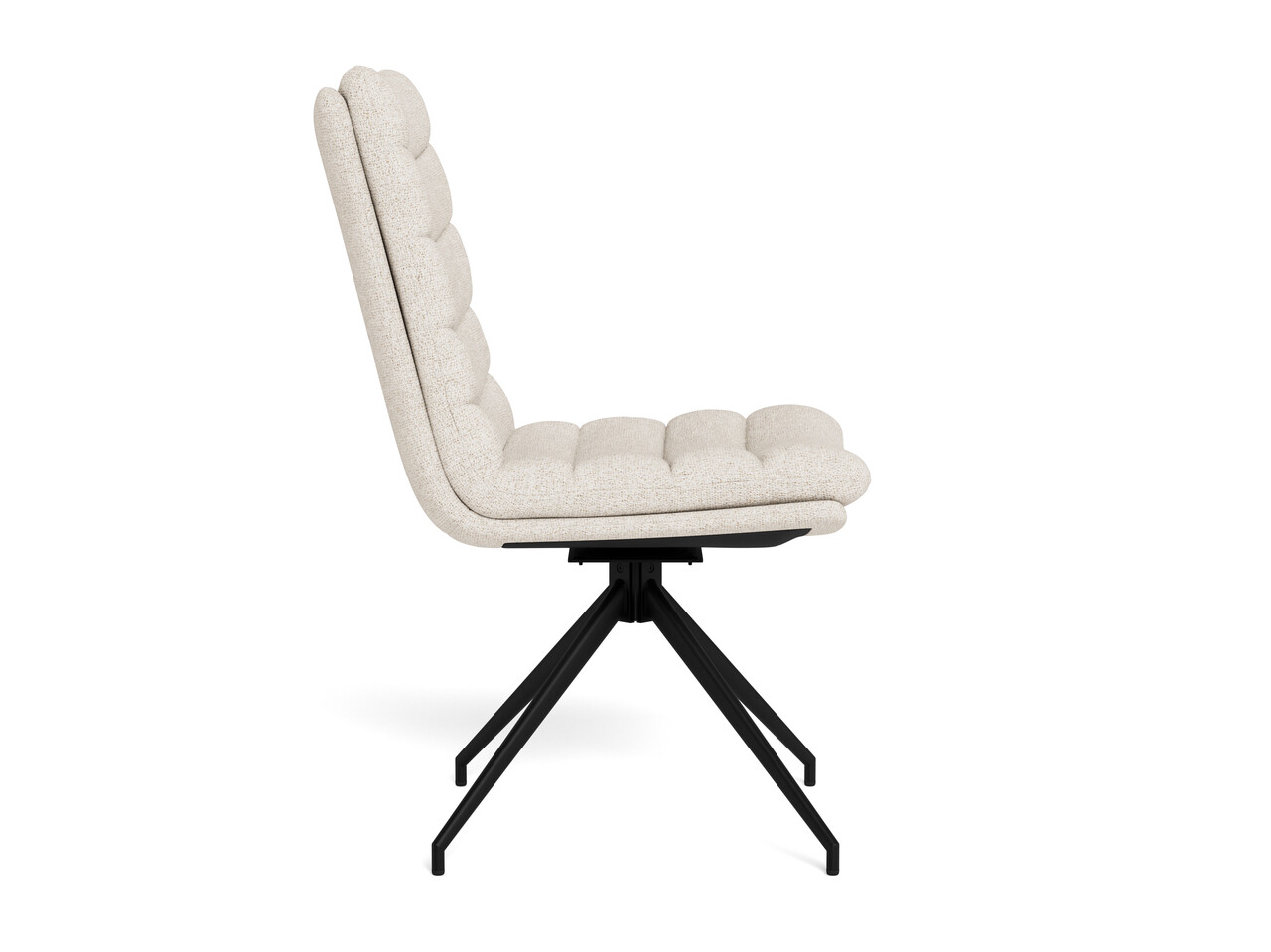 Scaun Grafton, Actona, 50.5x65x96.5 cm, rotativ, tesatura Boucle/otel, crem - view 3