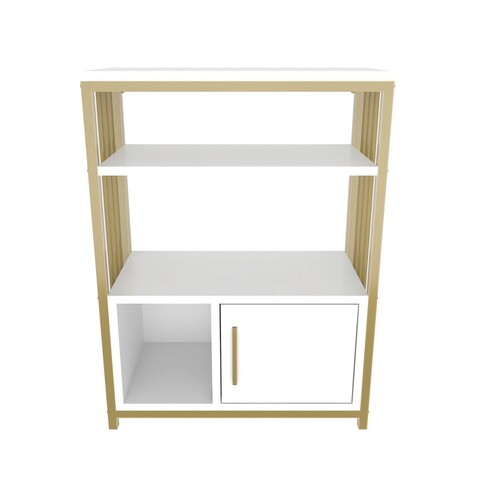 Corp biblioteca, zena home, letos, 60x80x29.6 cm, pal, aur alb