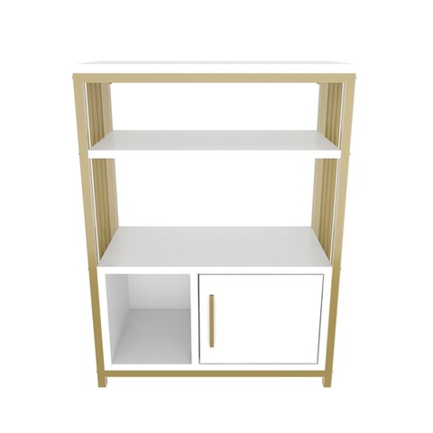 Corp biblioteca, Zena Home, Letos, 60x80x29.6 cm, PAL, Aur alb