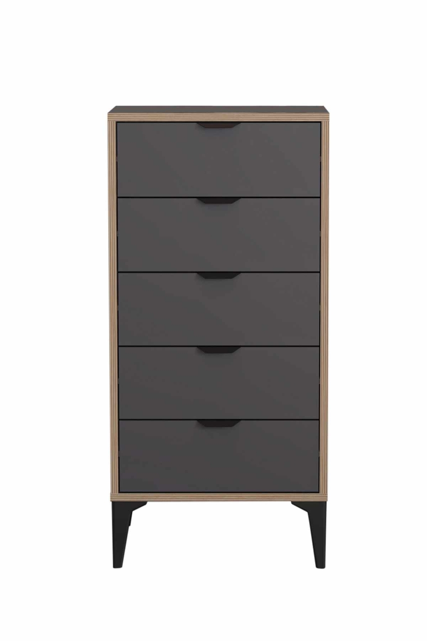 Dulap, Hanah Home, Arden, 50x105x40 cm, Antracit - view 7