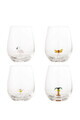 Set 4 pahare, Bloomingville, Misa Holiday, 9x12 cm, 560 ml, sticla, transparent