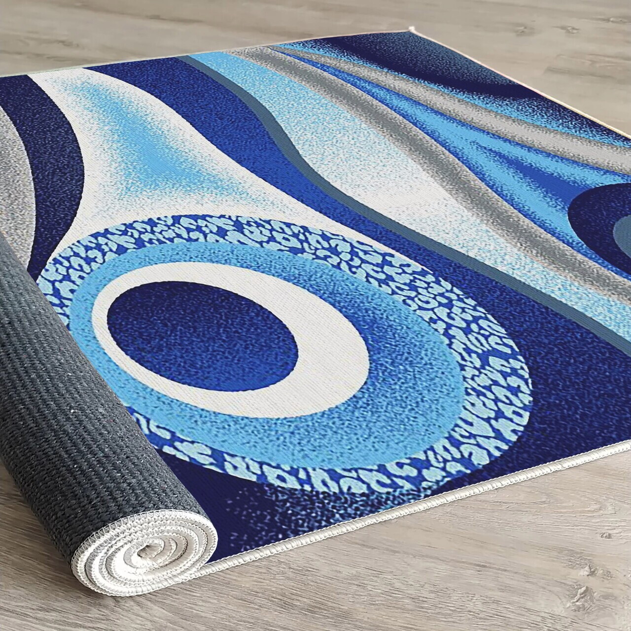 Covor, Woopamuk252, 100x300 cm, Albastru — imaginea 4