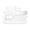 Set organizator chiuveta si dozator sapun 4 piese, Brabantia, SinkStyle Mineral, 75x13x15 cm, plastic/inox, alb